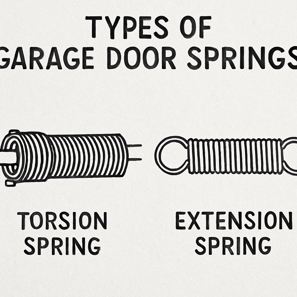 Different types of garage door springs