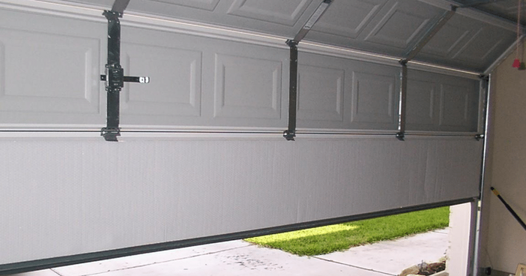 white garage door panel